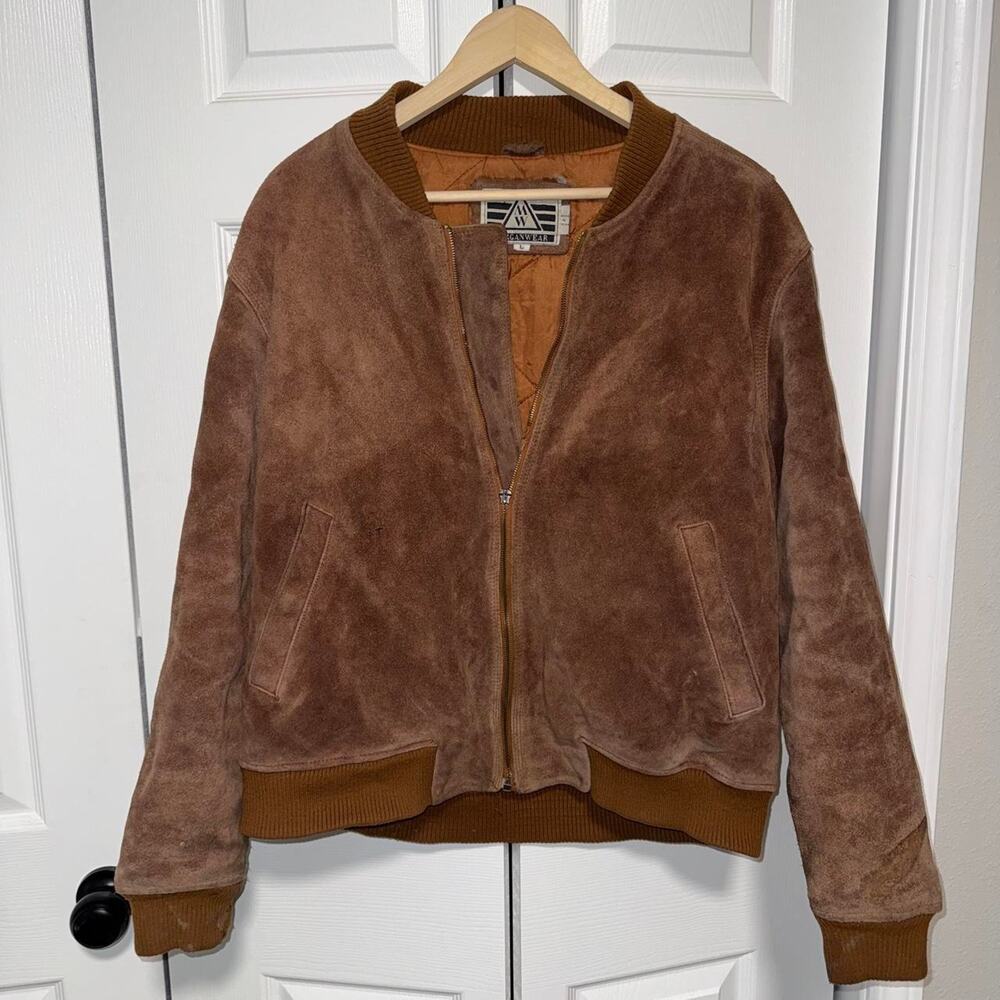 Vintage 1990s morganwear 1990s suede bomber jacket size large